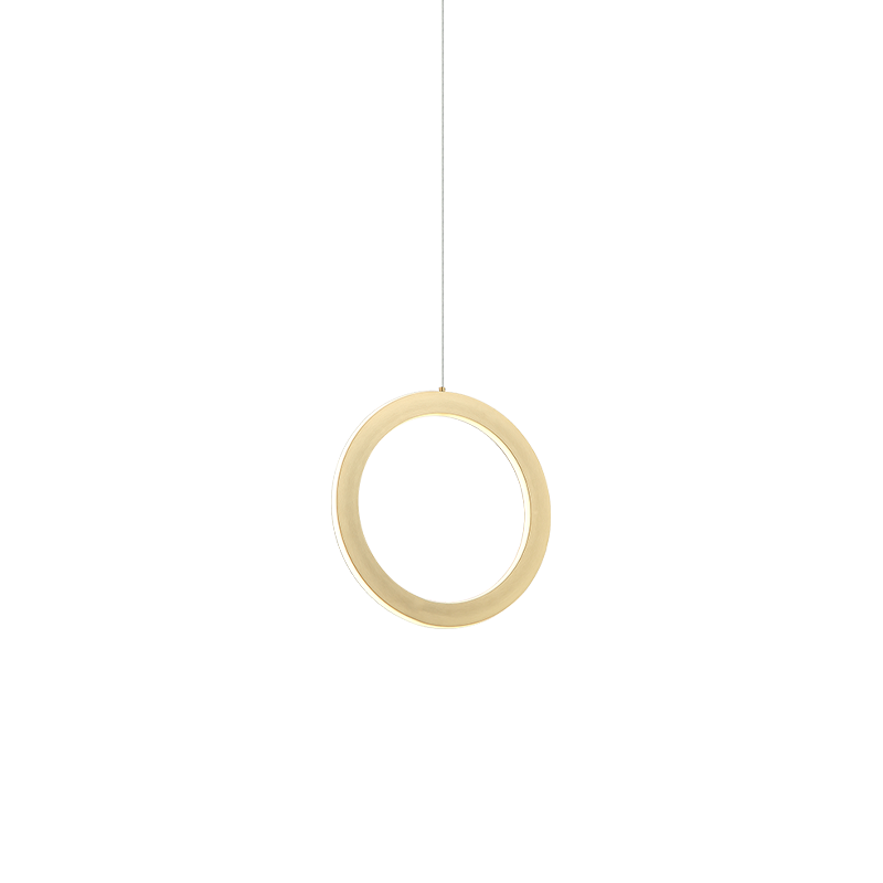 Matteo Lighting Victoria C66112BG 12-inch LED ring pendant in Brushed Gold