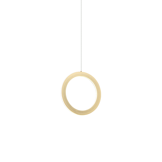 Matteo Lighting Victoria C66112BG 12-inch LED ring pendant in Brushed Gold