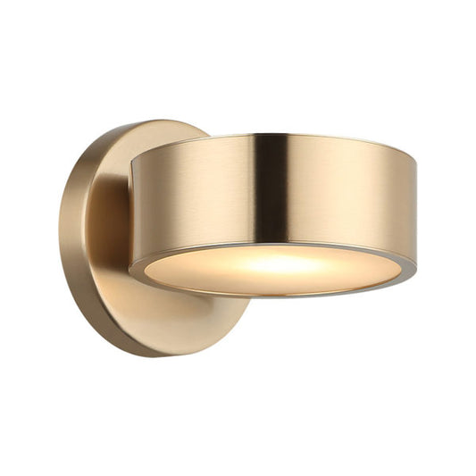 Matteo Lighting Weatherton W34601CG wall sconce in Champagne Gold with alabaster glass