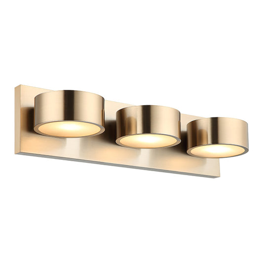 Matteo Lighting Weatherton W34603CG vanity light in Champagne Gold with alabaster glass