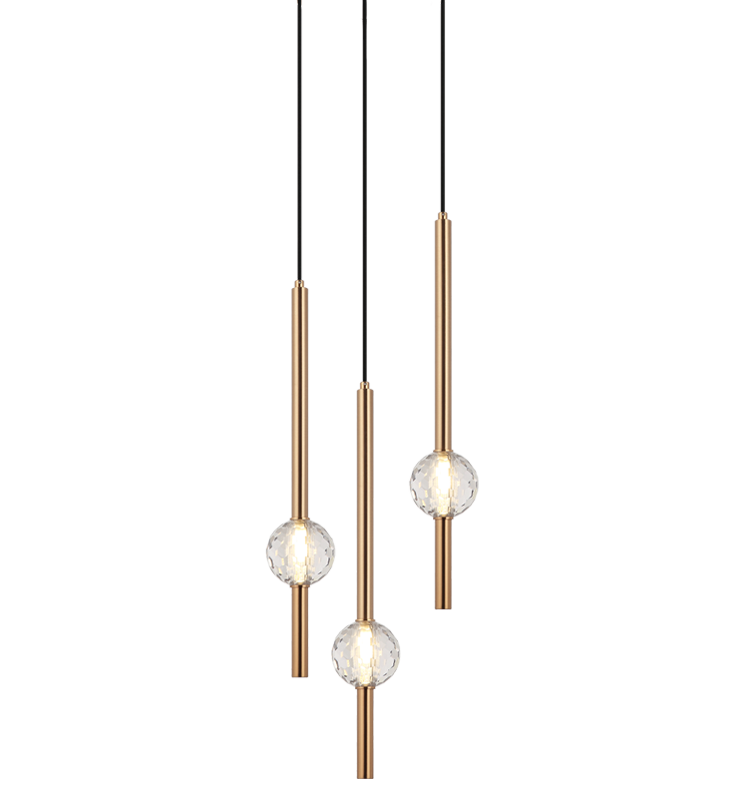 Matteo Lighting Windchimer C68903AG crystal chandelier in Aged Gold Brass