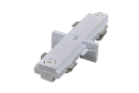 CanoLight three-wire track straight connector in black and white