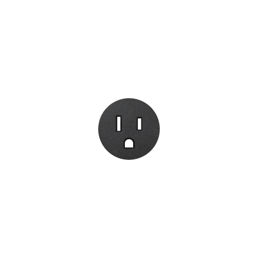 Prado UniFit single outlet cover plate in black