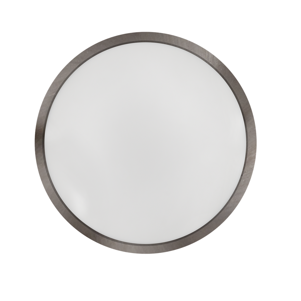 Reno SOL round slim surface LED fixture in brushed nickel