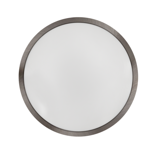 Reno SOL round slim surface LED fixture in brushed nickel