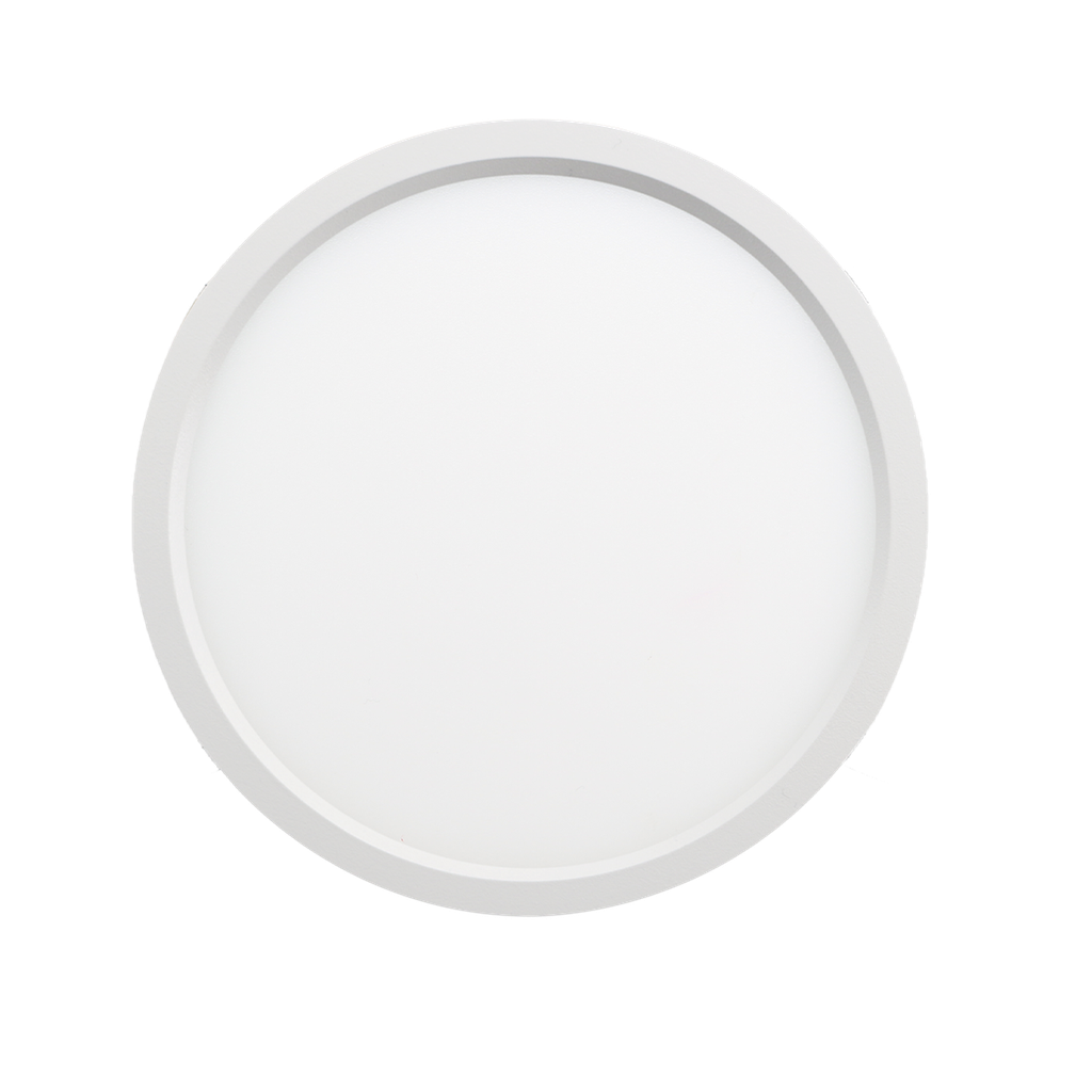 Reno SOL round slim surface LED fixture in white