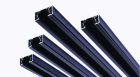 CanoLight black three-wire lighting track section