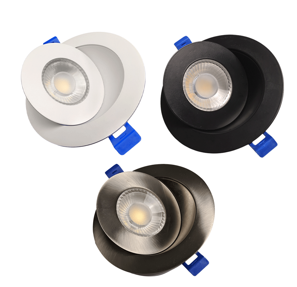 DawnRay DR40RG 4-inch round 5CCT adjustable gimbal recessed light