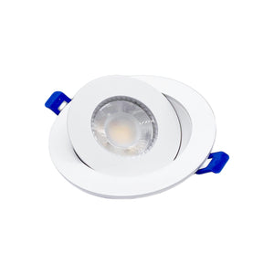 4" LED Gimbal Recessed Fixture Round White